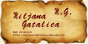 Miljana Gatalica vizit kartica